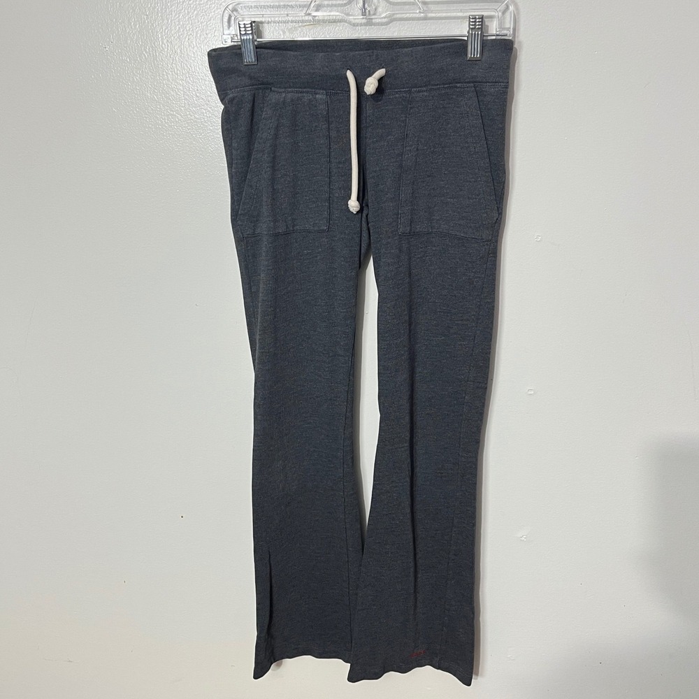 Peace Love World Lounge‎ Pants Women Small Gray Drawstring Pockets Straight Leg